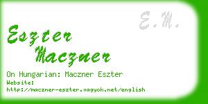 eszter maczner business card